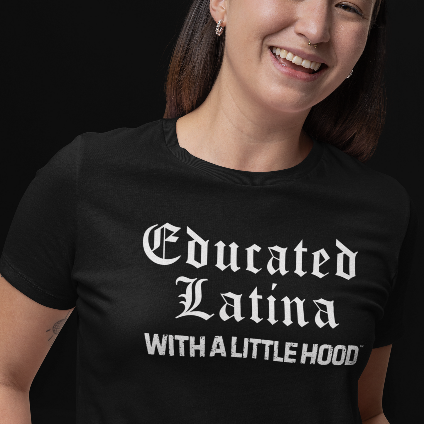 Educated Latina Shirt, Latina T-Shirt, Hispanic Clothing, Educated Latina with a Little Hood Shirt, Latina Grad Shirt, Chola Latina Shirt, Latina Empowerment Shirt, Shirts for Latina Grad, Gifts for Latina Grad, Chola Shirt.