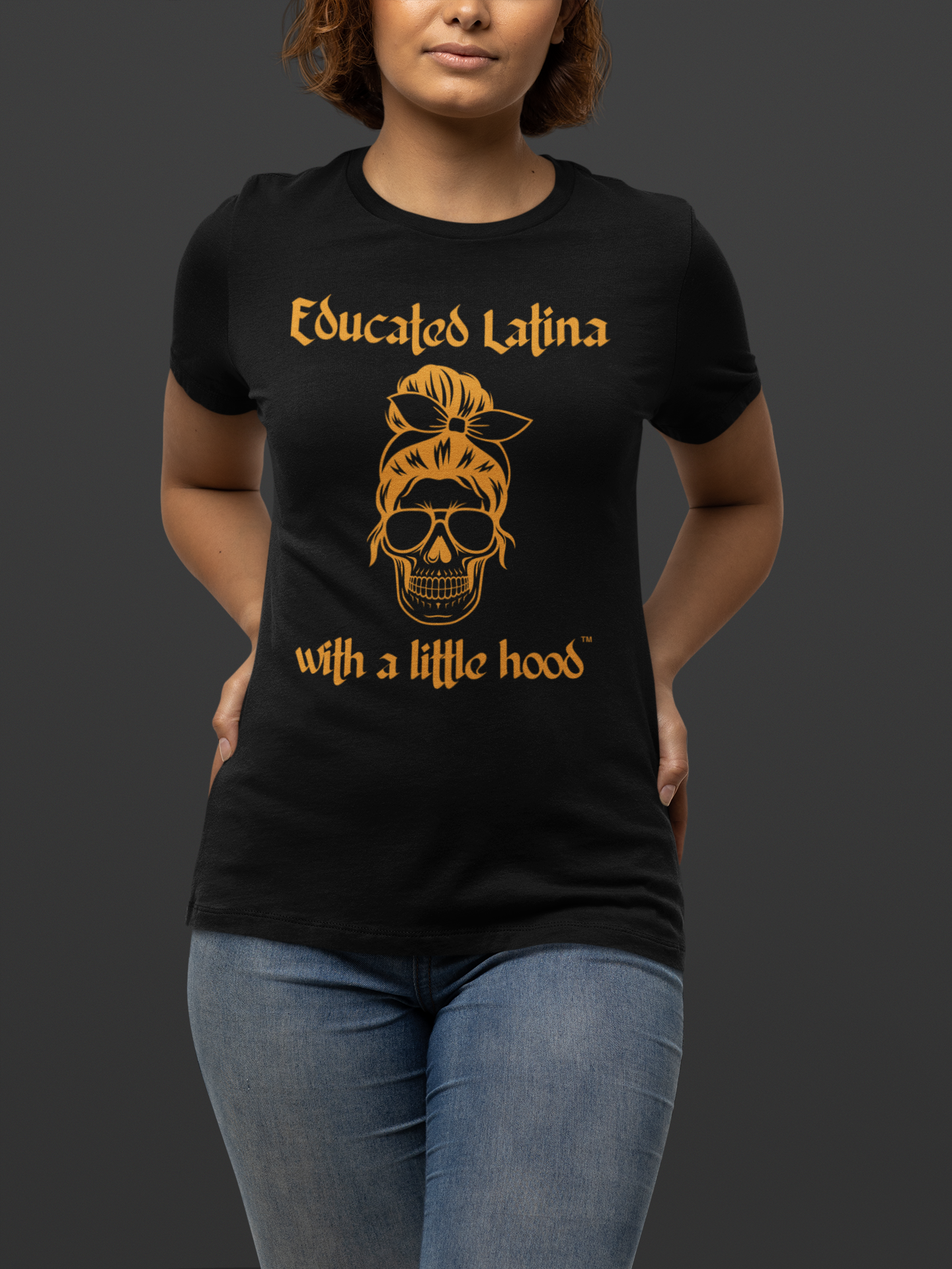 Educated Latina Shirt, Educated Latina with a Little Hood Shirt, Latina Grad Shirt, Chola Latina Grad Shirt, Chola Latina Shirt, Latina Empowerment Shirt, Shirts for Latina Grad, Gifts for Latina, Latina Skull Shirt.