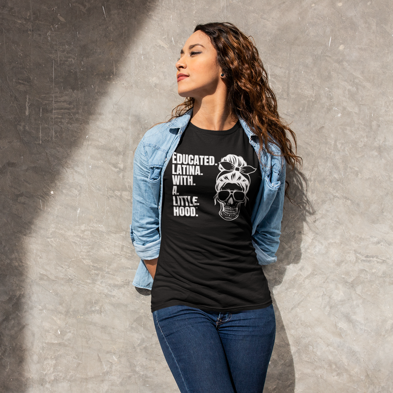 Educated Latina Shirt, Messy Bun Shirt, Latina T-Shirt, Hispanic Clothing, Educated Latina with a Little Hood Shirt, Latina Grad Shirt, Chola Latina Shirt, Latina Empowerment Shirt, Shirts for Latina Grad, Gifts for Latina Grad, Chola Shirt.