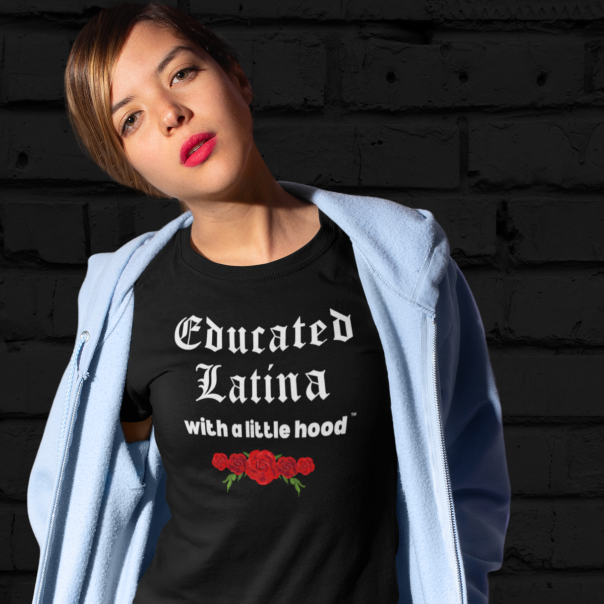 Educated Latina Shirt, Latina T-Shirt, Hispanic Clothing, Educated Latina with a Little Hood Shirt, Latina Grad Shirt, Chola Latina Shirt, Latina Empowerment Shirt, Shirts for Latina Grad, Gifts for Latina Grad, Chola Shirt.