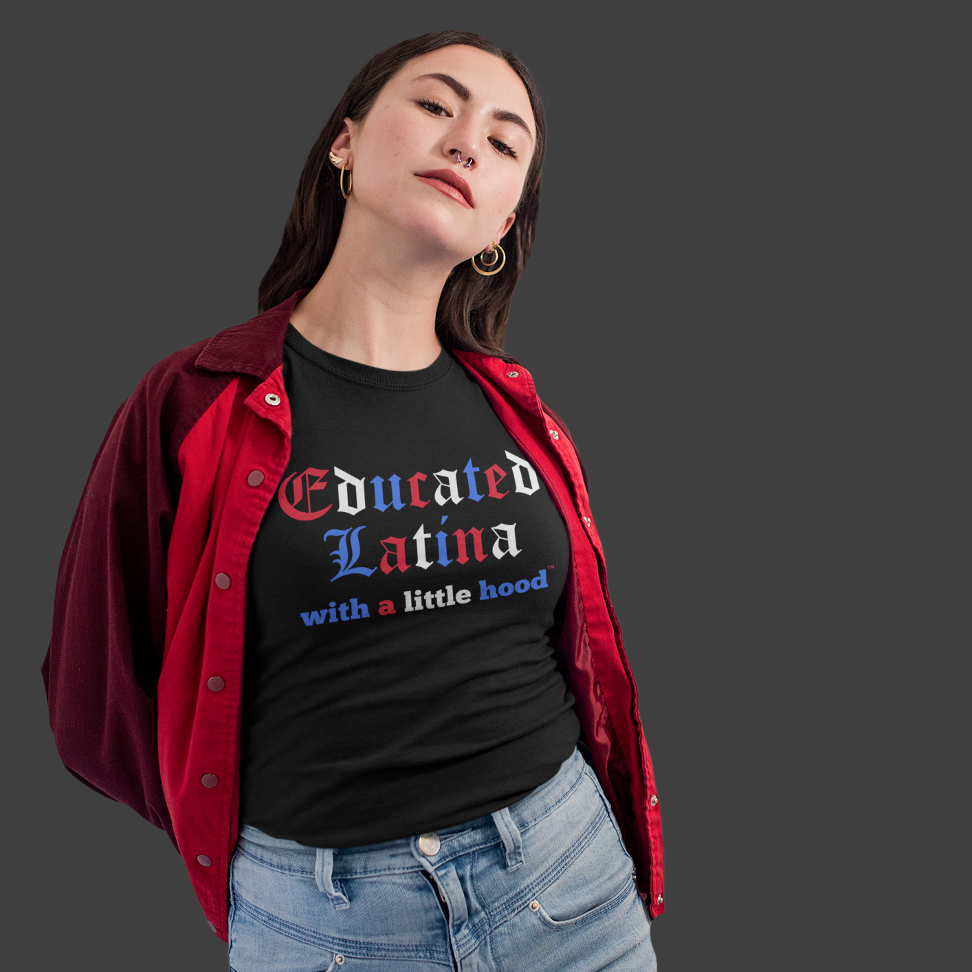 Educated Latina Shirt, Chola Shirt, Latina Grad Shirt, Patriotic Latina Grad Shirt